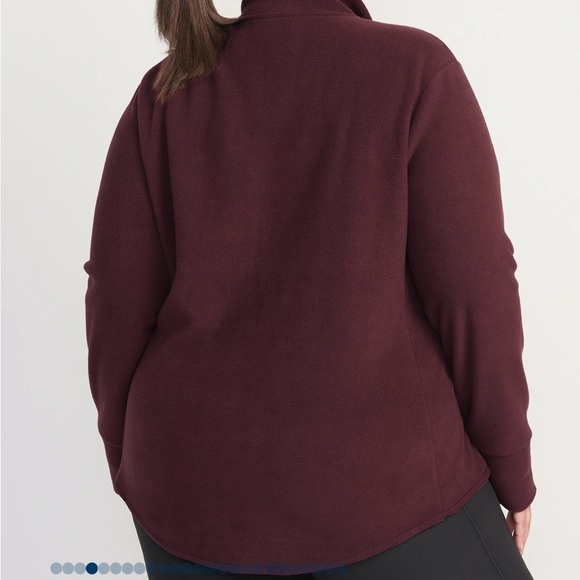 NWT  OLD NAVY Full-Zip Fleece Jacket Color: Mystic Fire  COLOR Raisin Arizona M - Picture 4 of 4